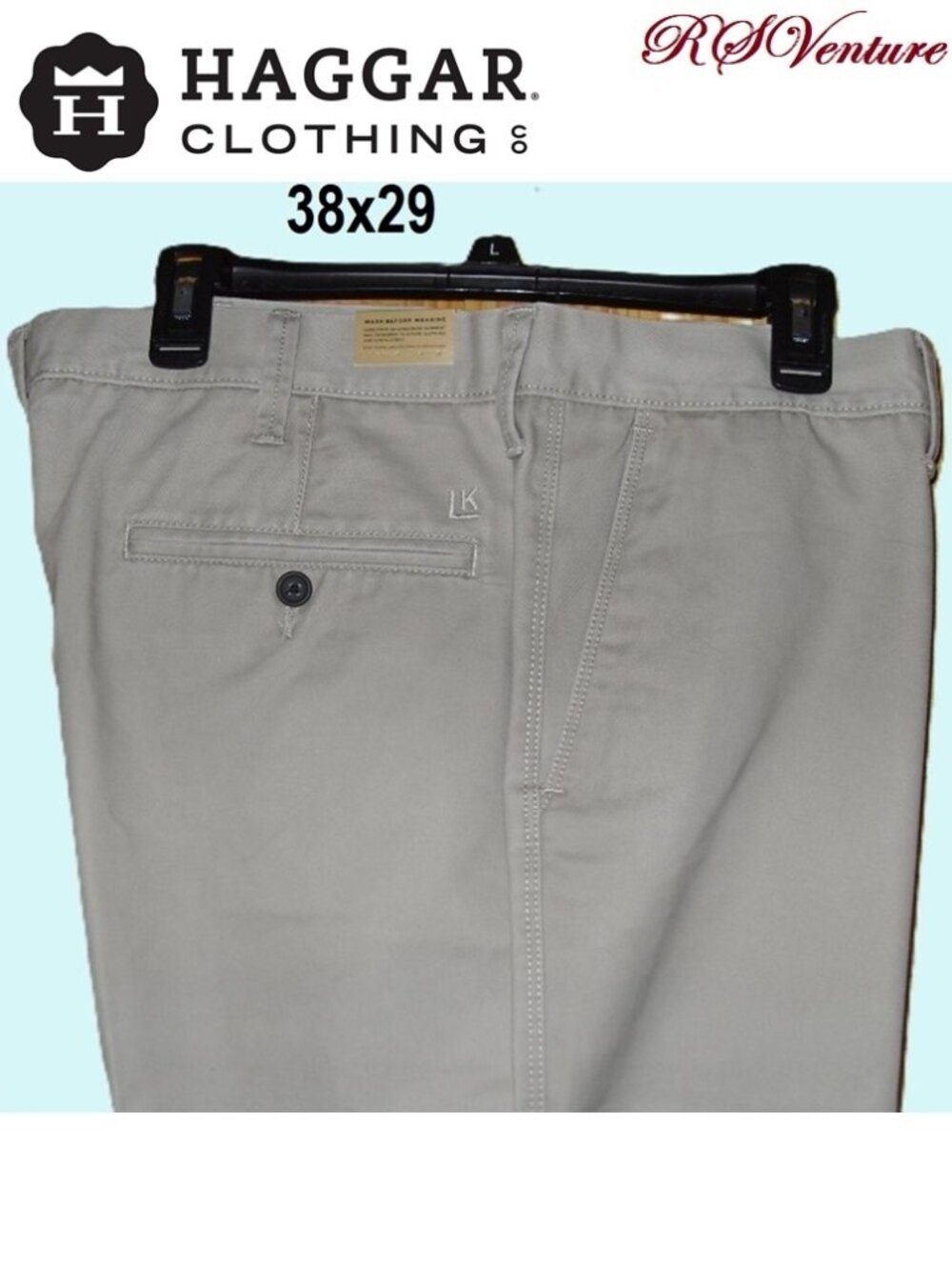Haggar Men's Lk Life Khaki 38Wx29L Pants